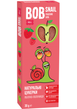 Натуральные конфеты Bob Snail Яблоко-Клубника, 30 г